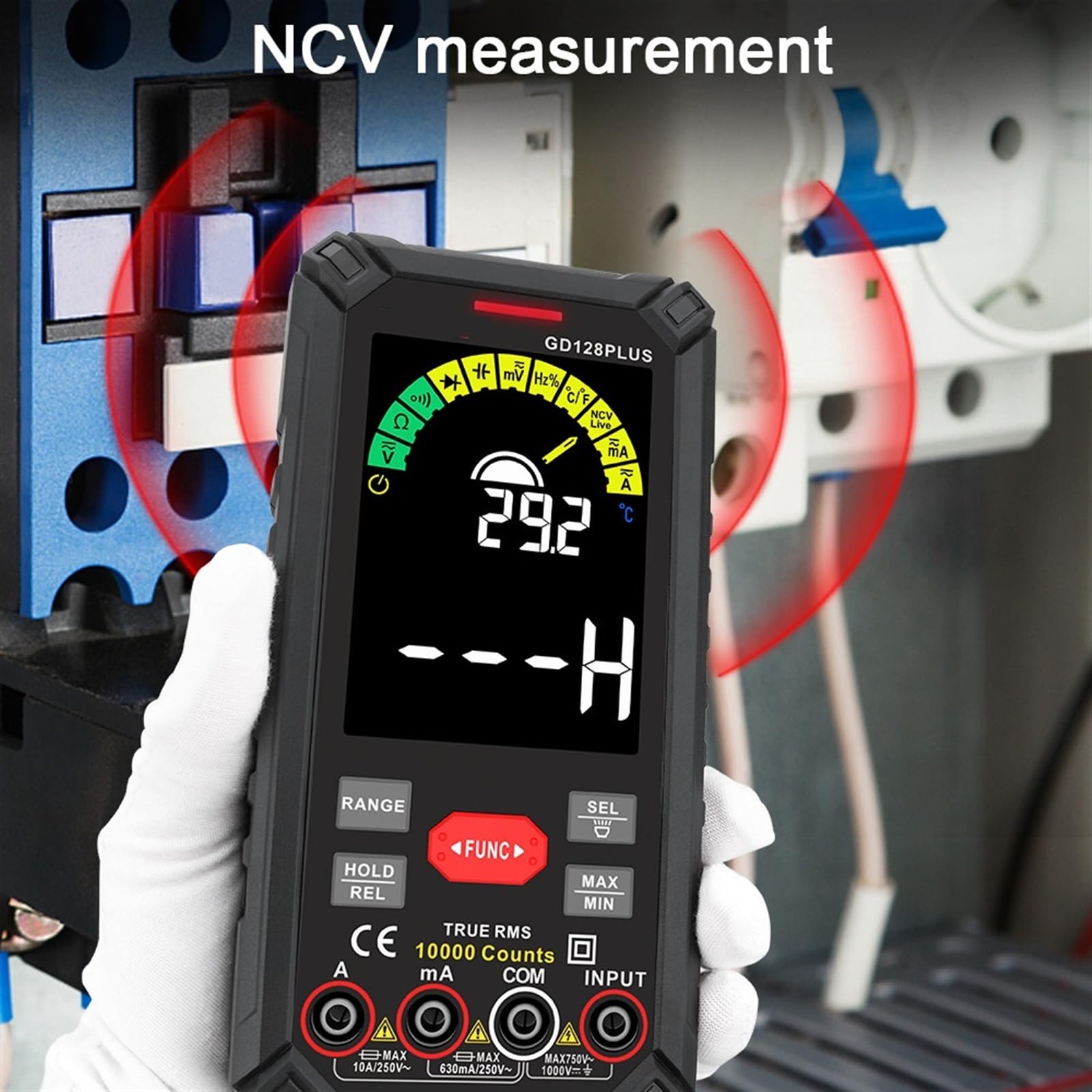 Tester kondensatorów, Profesjonalny cyfrowy multimetr True RMS tester pojemności akumulator Ohm Hz AC DC 1000 V 10 A miernik multimetru