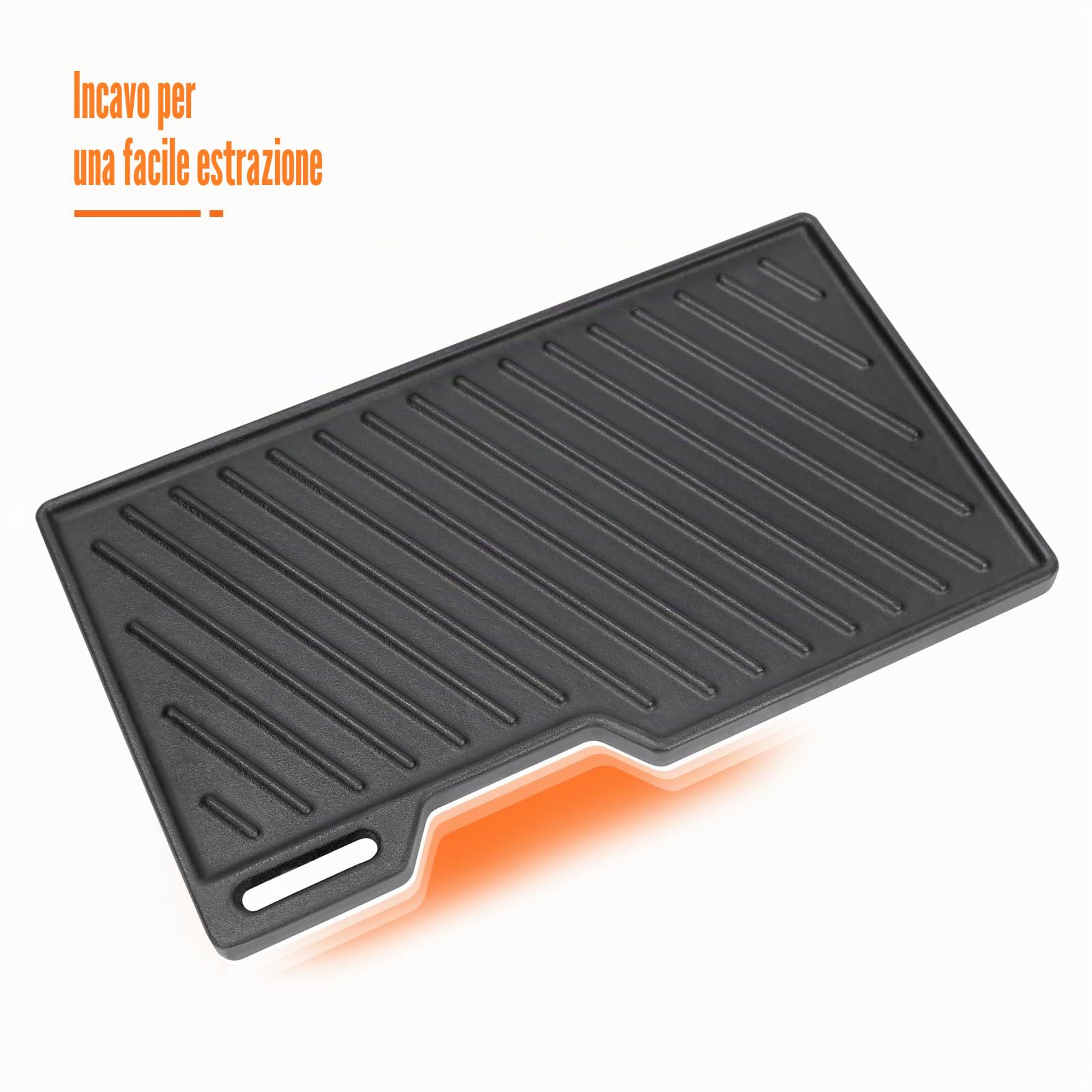 GFTIME Piastra in ghisa 41,5 x 23,5 cm per Burnhard Fred, Plancha per Rösle Artiso G2, piastra girevole a gas per Burnhard Fred, Fred JR, Burnhard Big Fred, Fat Fred, Taino Platinum, Black 4/6 Series