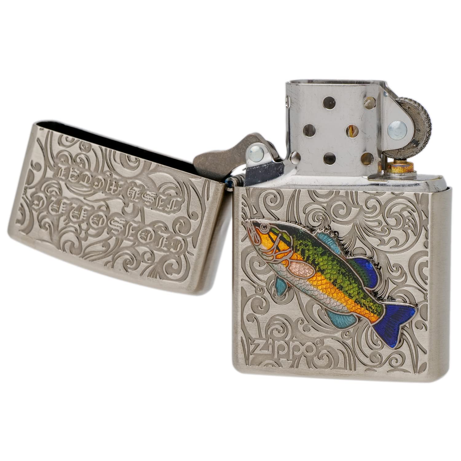エッソ＊エナメル七宝製＊ ESSO モーター系ロッカーズzippo Zippo ジッポー イワナ ヴィンテージ 七宝メタル 淡水魚 Vintage