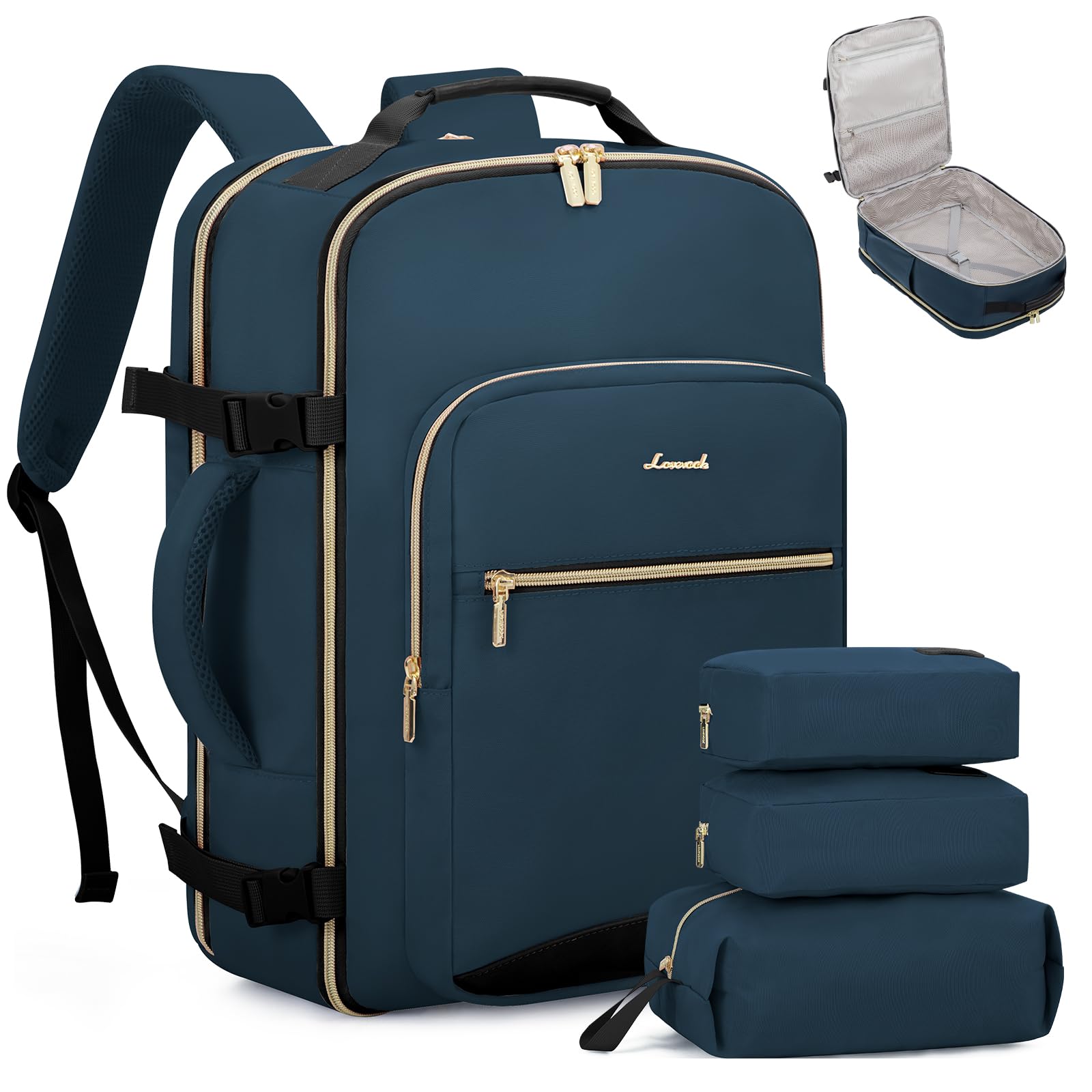 LOVEVOOK Travel Backpack for Women & Men 40L,Airline Approved Carry On Backpack Travel Essentials,TSA Carry on Luggage,Waterproof Personal Item Travel