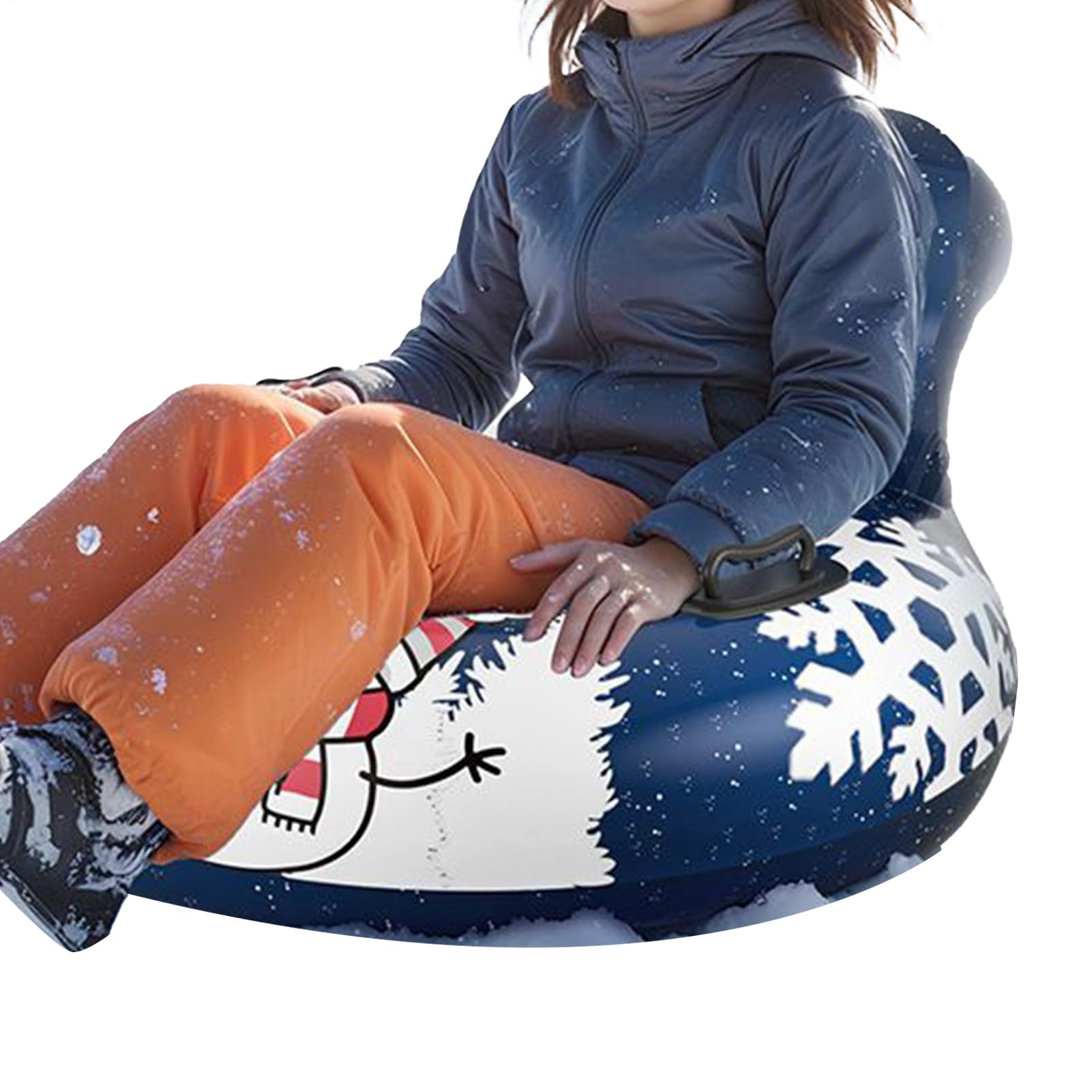 Slittino Gonfiabile per Neve Cerchio Gonfiabile Da Neve Con Maniglia | Ciambella Da Slittino Antiusura Per Uso Esterno Su , Percorso Pedonale, Piscina, Riunione, Festa, Spiaggia E Sport