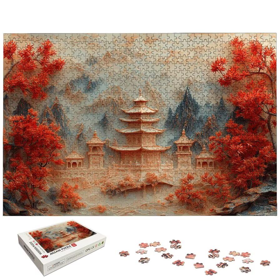 Puzzle 1500 Piezas Otoño para Adultos, Puzzle Paisajes de Madera con Caja Regalo para Adultos, Rompecabezas Desafiante para Toda la Familia, Rompecabezas para Regalo Mujer, Home Decoration, -4957