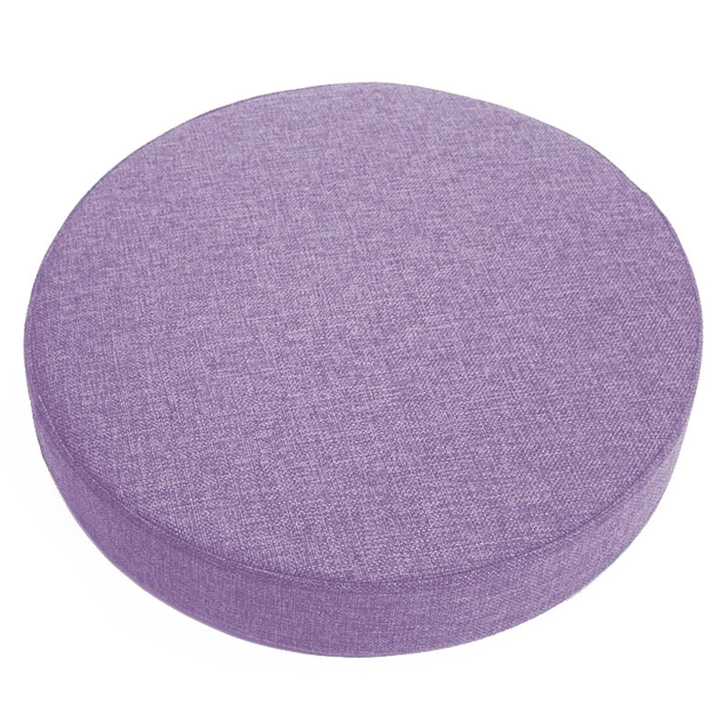 ping bu Round Chair Pads Thick 5/8/10cm Seat Cushion Pad,Dining Garden Chair Cushion Seat Pads Round Stool Cushions for Kitchen Home (45x45x5cm,Light Purple)