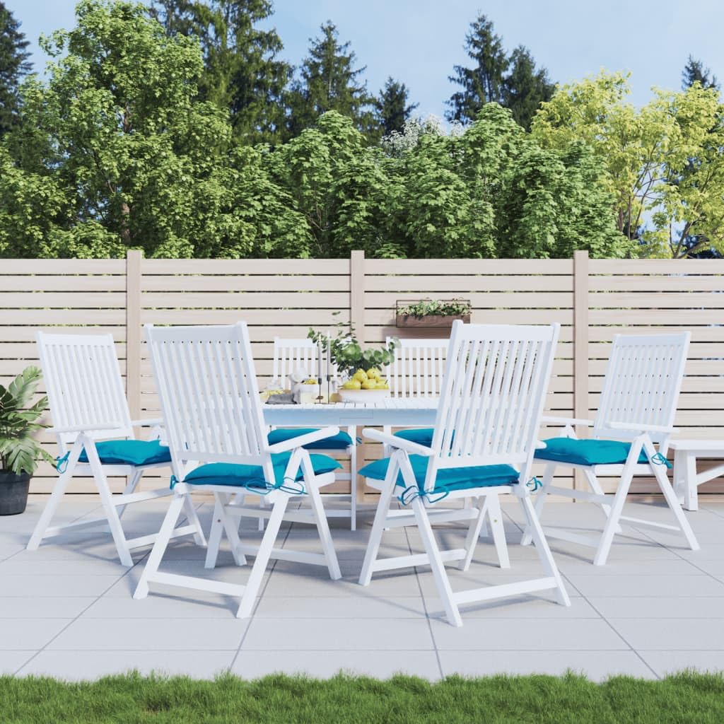 vidaXL Lot de 6 Coussins de Palette, Galette de Siège Imperméable, Coussin de Jardin, Décoration d'Extérieur Terrasse, Bleu Clair 50x50x7 cm Tissu Oxford