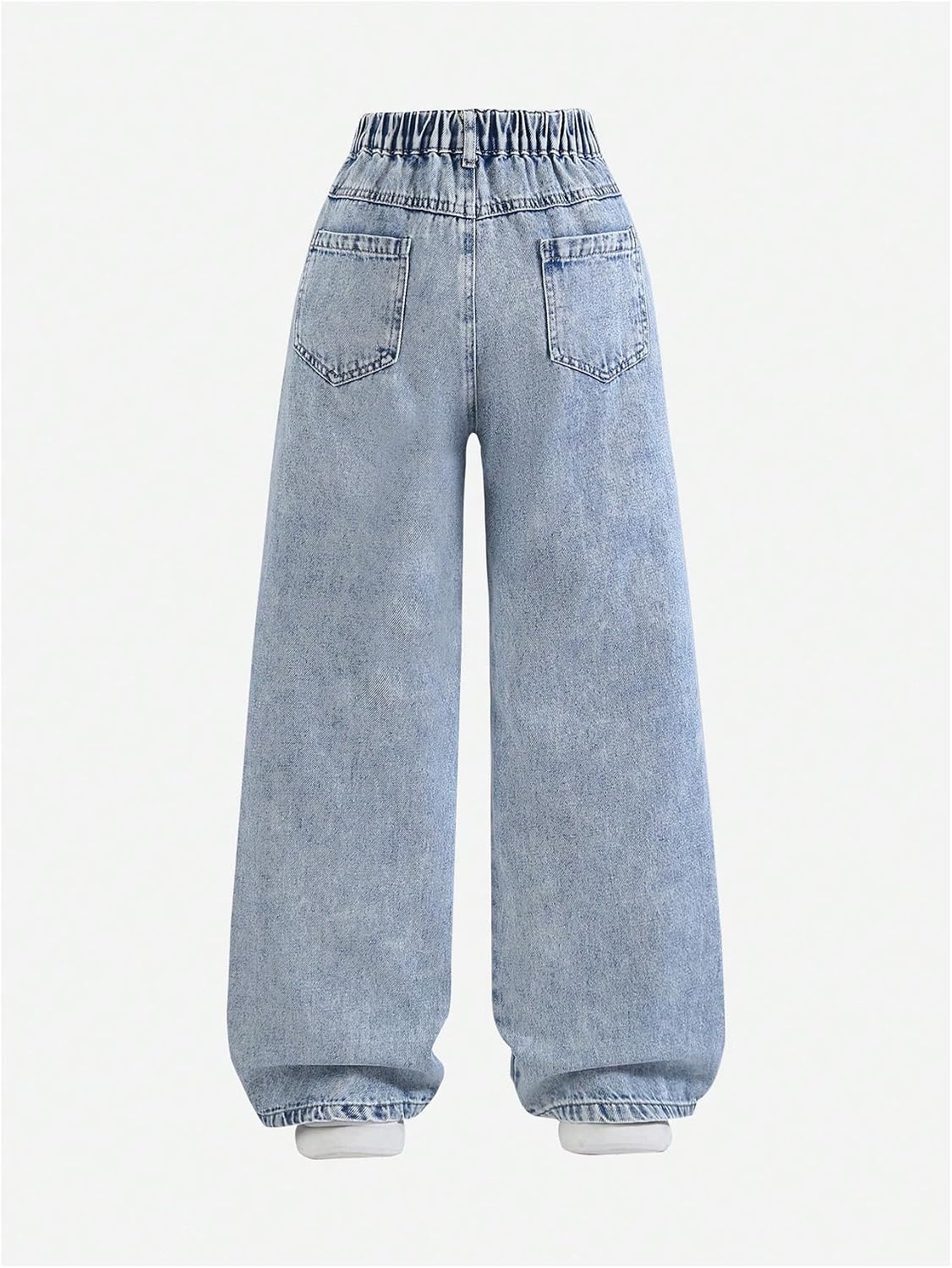 OYOANGLE Girl's Ripped Wide Leg Jeans Baggy Y2K Denim Pants Streetwear