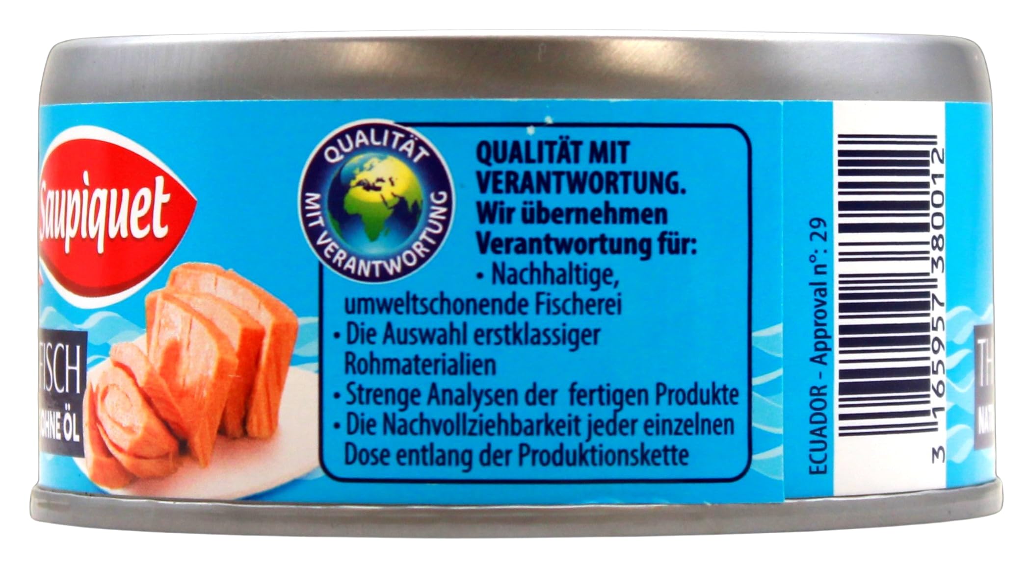Saupiquet Thunfisch Naturale ohne Öl, 12er Pack (12 x 140g)