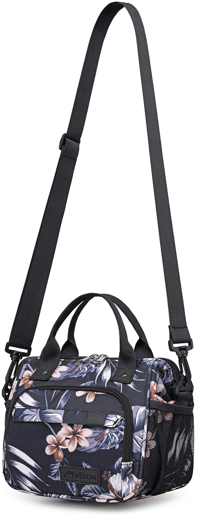 TuErCao Hibiscus Small Lunch Bag Lightweight Insulated Lunch Box for Women Work Portable Soft Cooler for Picnic Travel Road Trips, Loncheras para