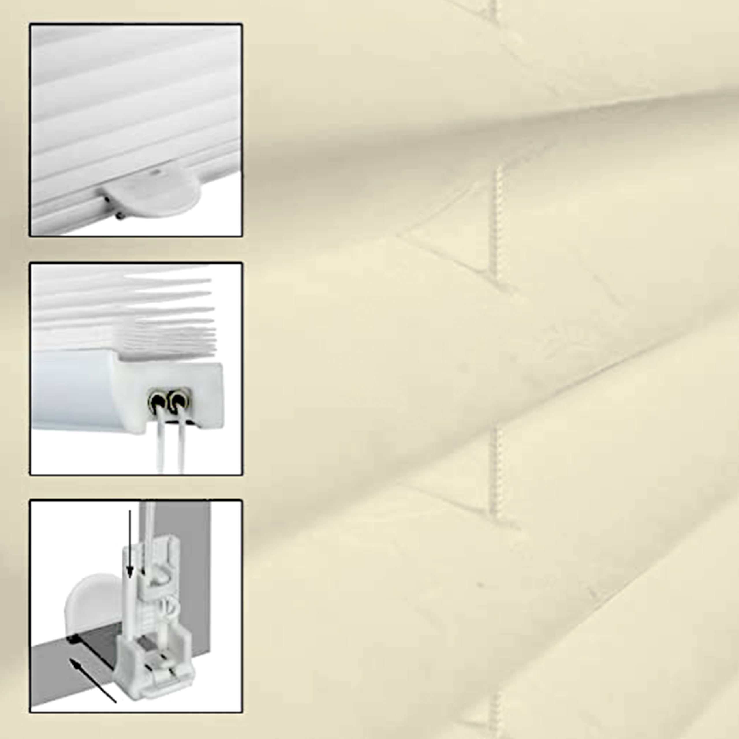 BLINDECOR Store plié translucide sans perçage pour fenêtre Polyester 100 x 140 cm 602 Beige