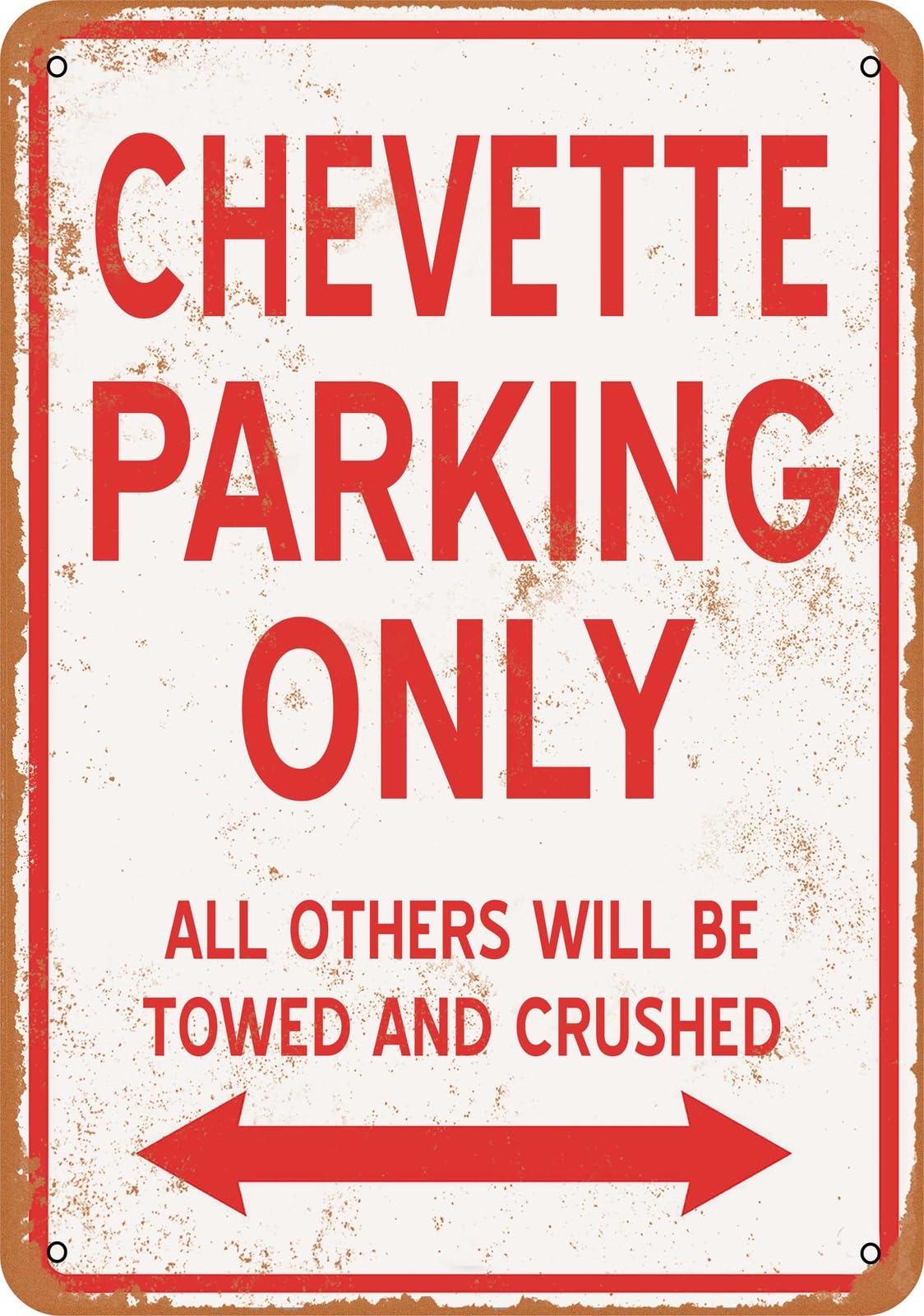Metal Sign - CHEVETTE PARKING ONLY - Vintage Look home decor
