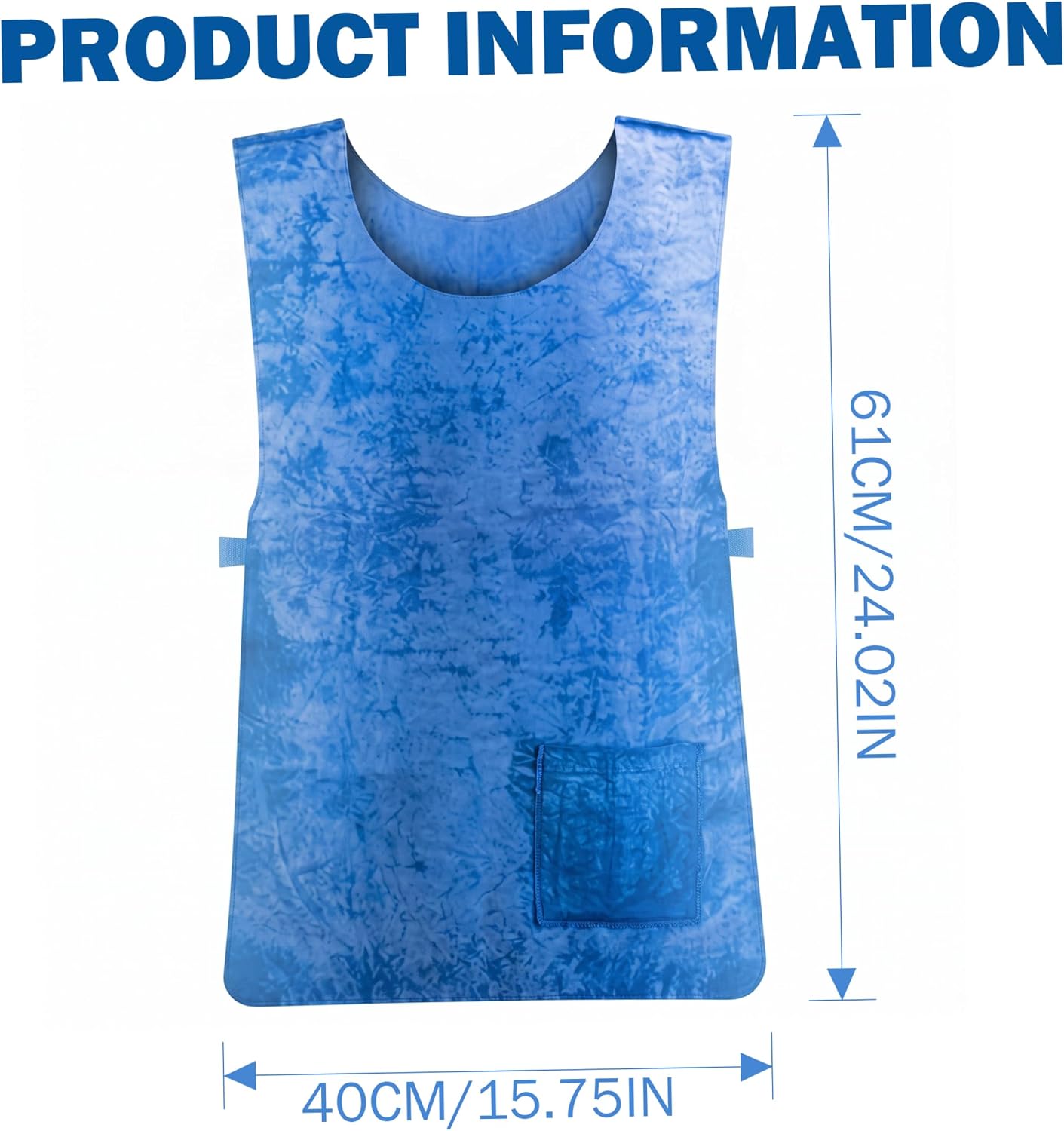 Cooling Vests For Women, Reusable Ice Cooling Vest With Adjustable Straps & Pockets for Cycling, Running Outdoor Sports in Hot Weather, Blue