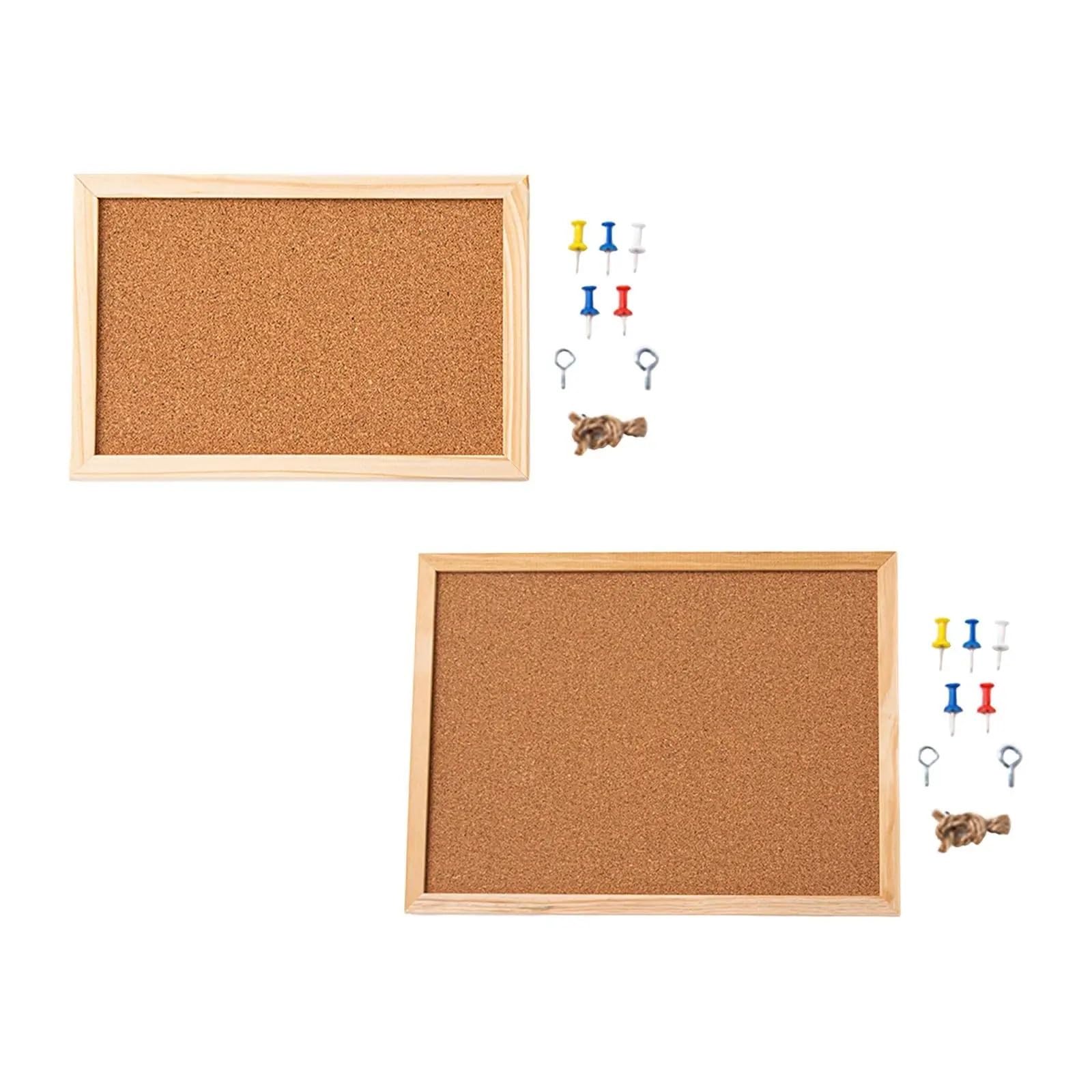 1 Uds. Tablón De Anuncios Corcho, Notas, Tablero Tachuelas, Decoración Pared Decorativa, Mensajes Madera Para Oficina(20x30cm)