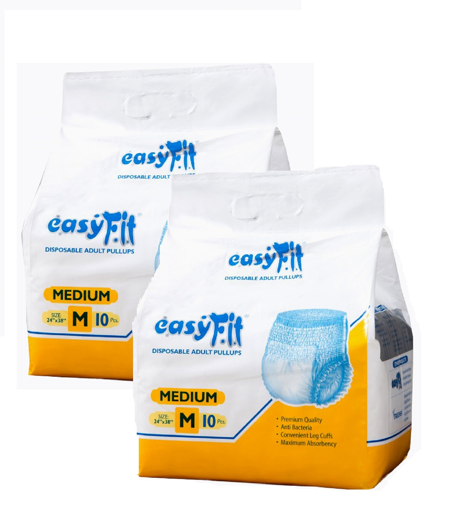 Easyfit Adult Pull Ups - 10 Count (Medium) Pack Of 2