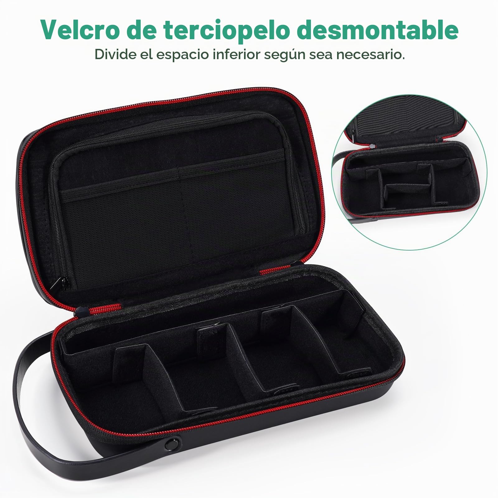 AKASO Bolsa de Almacenamiento Portátil Funda de Transporte Impermeable Espacio Ajustable Compatible con GoPro Hero 13, 12, 11, Insta360 X5, X4, X3, DJI Action Osmo 360, V50 X/EK7000/Pro, Brave 7/8