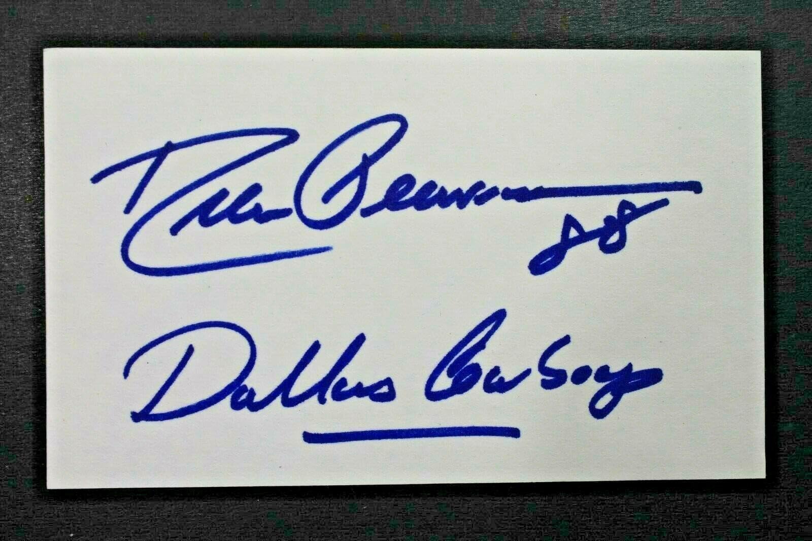 Alfred Defossez 直筆サイン Drew Pearson Dallas Cowboys HOF Tulsa Signed Autograph Signed 3x5