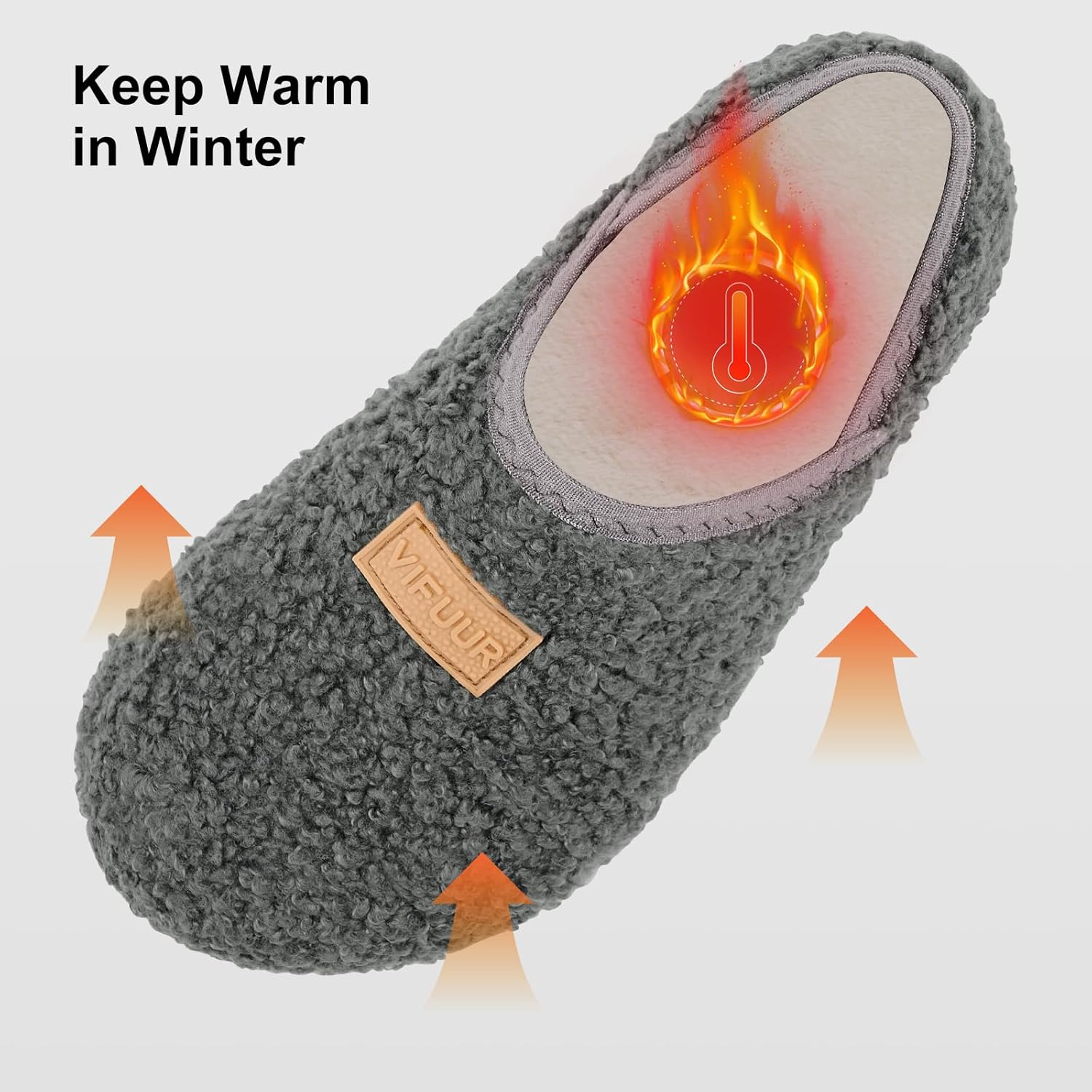 VIFUUR House Slippers for Women Men Slip on Indoor Barefoot Slipper Socks Fuzzy Cozy Sock Shoes for Home Bedroom Travel - Image 6