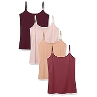 Amazon Essentials Canottiera Aderente Donna, Pacco da 4