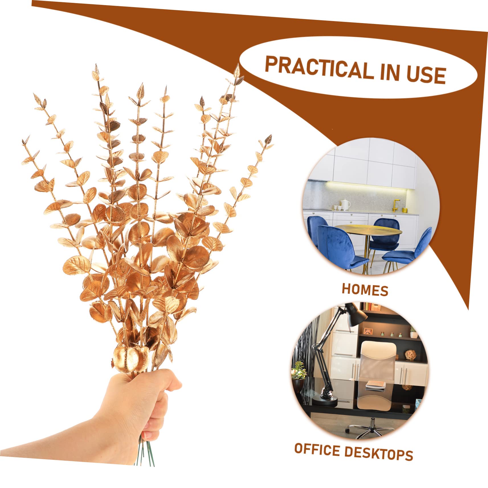 TOPBATHY 50pezzi Rami Di Eucalipto Finti Per Decorazioni Fiori Foglie Artificiali Per Elegante Adornamento Per Matrimonio e Casa