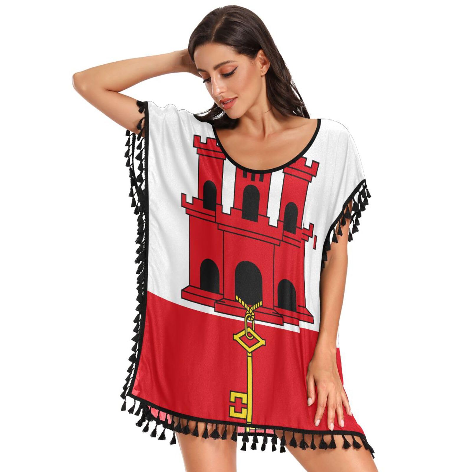 Bandera de Gibraltar traje de baño mujer vestido playa