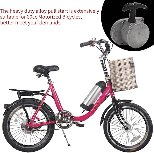 Miniatura 2 de Kit de motor de bicicleta, bicicleta motorizada eléctrica, montaje de arranque de arranque de motocicleta Reemplazo de aleación de aluminio para