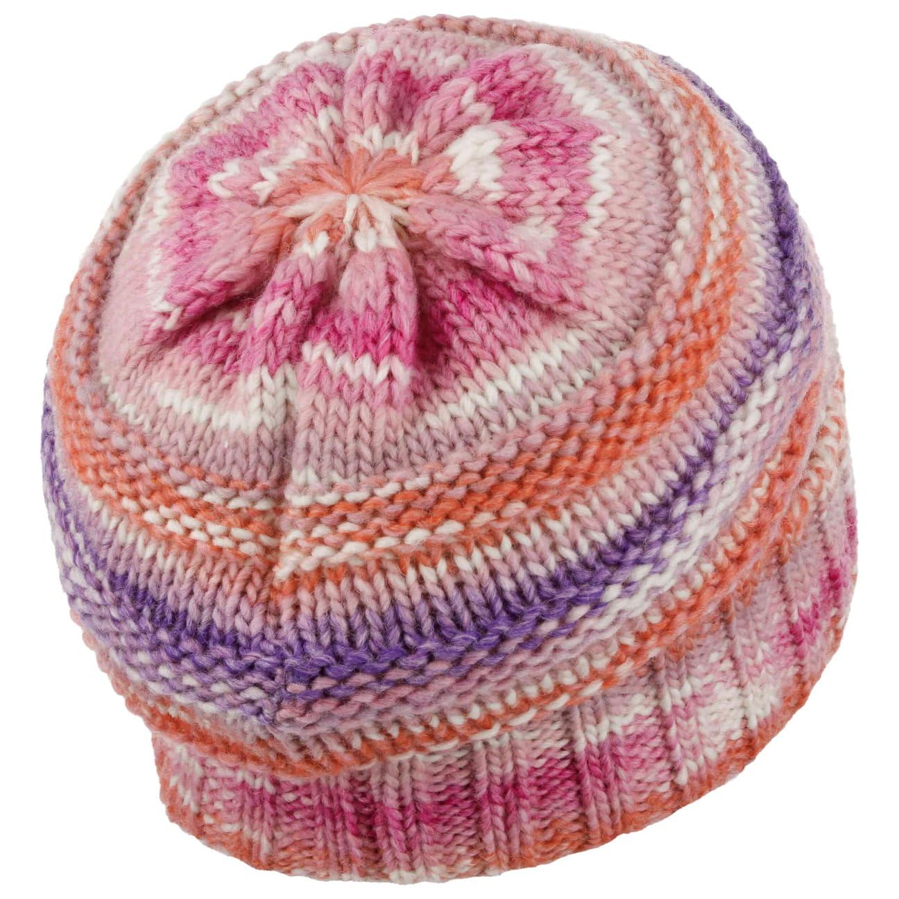 LIERYS Bernardo Berretto Beanie con Risvolto Screziato Multicolore Rivestito in Pile Prodotto in Germania Unisex Autunno Inverno