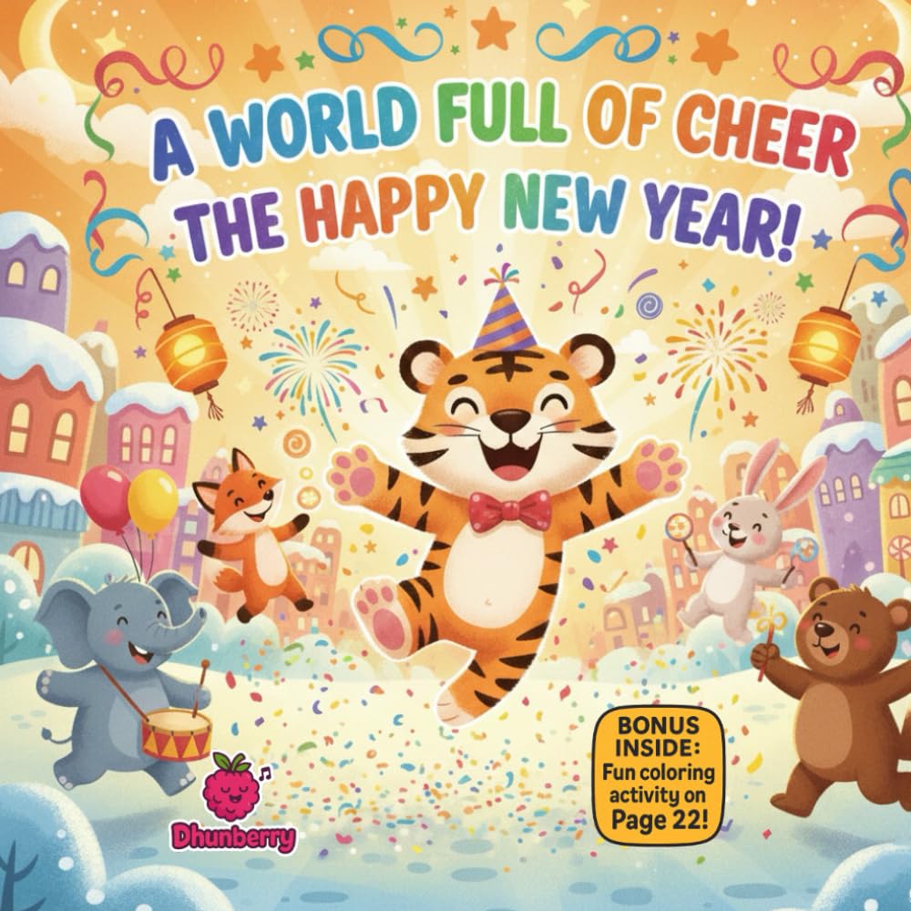 A World Full of Cheer, The Happy New Year!: A Joyful Rhyming Picture Book About Celebrating, Trying Again, and Sharing Happiness