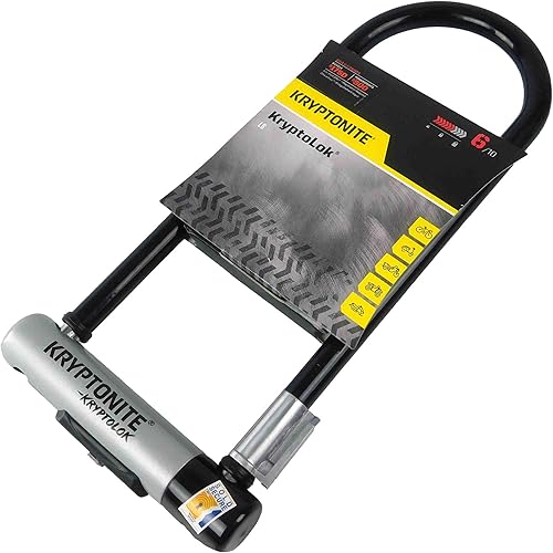 Kryptonite Kryptolok Series 2 LS - Candado en U para bicicleta (4 pulgadas x 11.5 pulgadas)