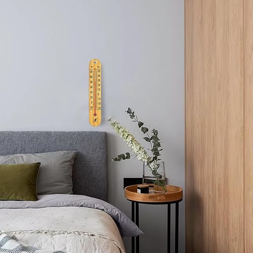 Miniatura 6 de Termómetro extra grande de 10.5 pulgadas para interiores y exteriores, termómetro de fácil lectura con doble escala Fahrenheit Celsius, no necesita