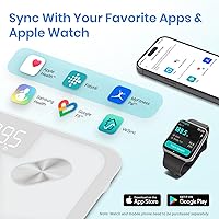 Vista 6 de Etekcity Báscula inteligente para peso corporal y porcentaje de grasa, máquina de pesaje precisa digital para baño para el IMC y músculo