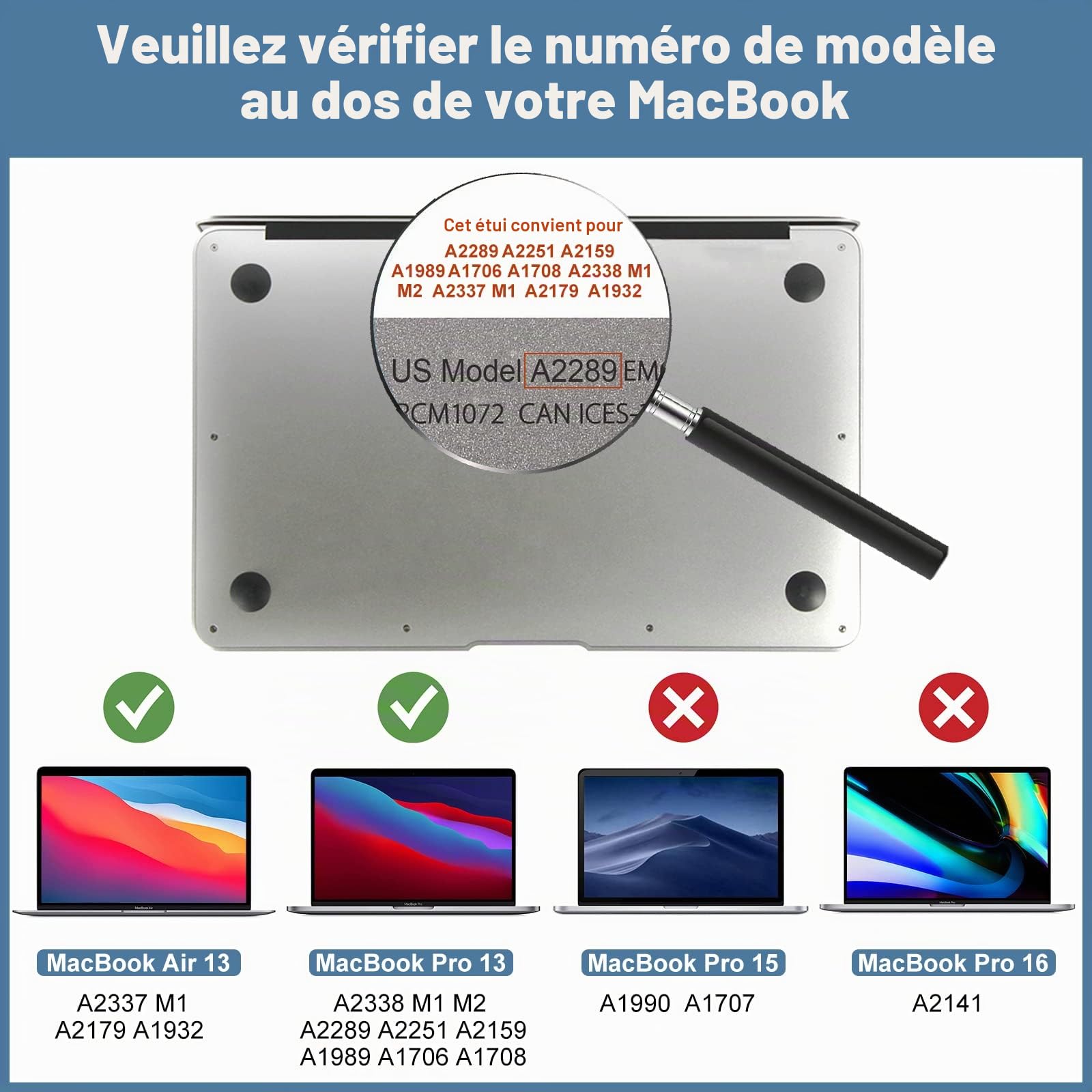 ProCase Verres Trempé MacBook Pro 13" M2 2022 M1 2020-2016 Air 13 Film Protection 0.2mm Dureté 9H