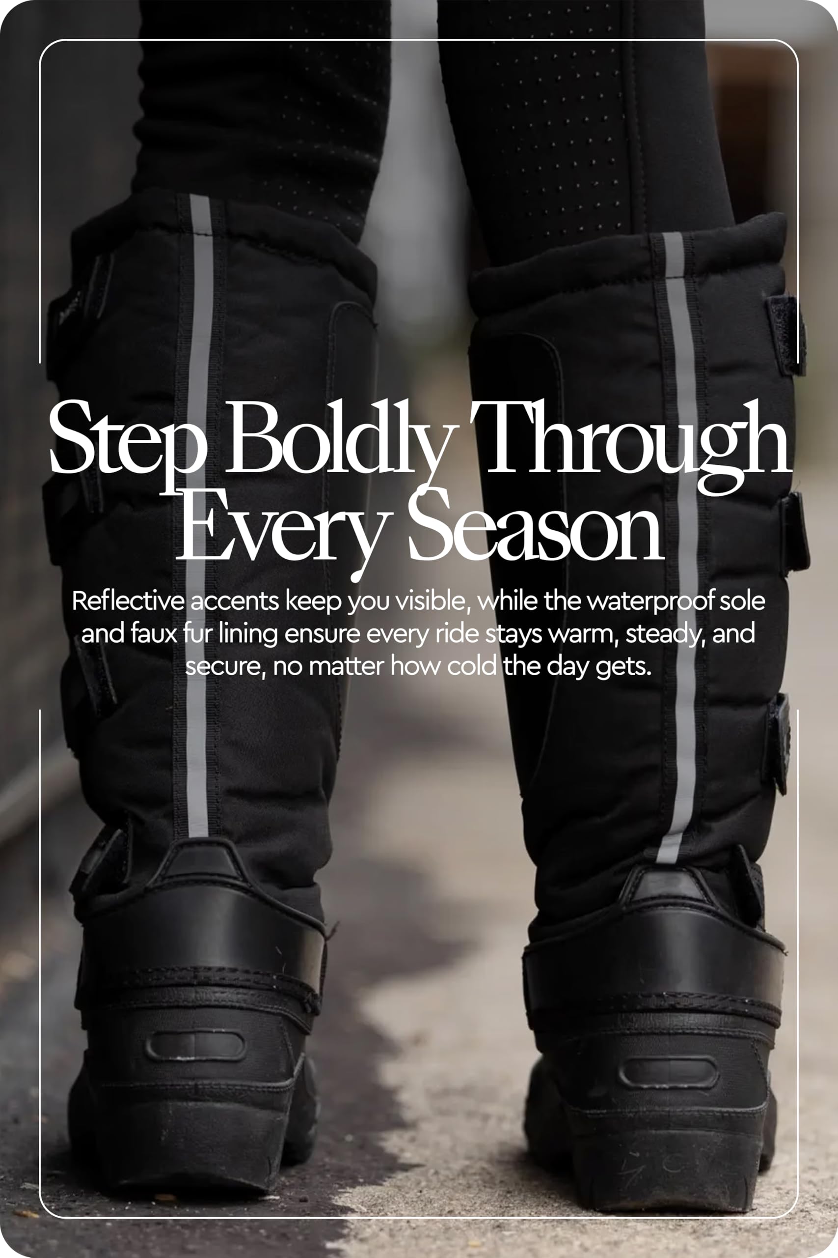 HORZE Polar Bottes d'équitation thermiques doublées pour femme Bottes d'hiver thermiques imperméables