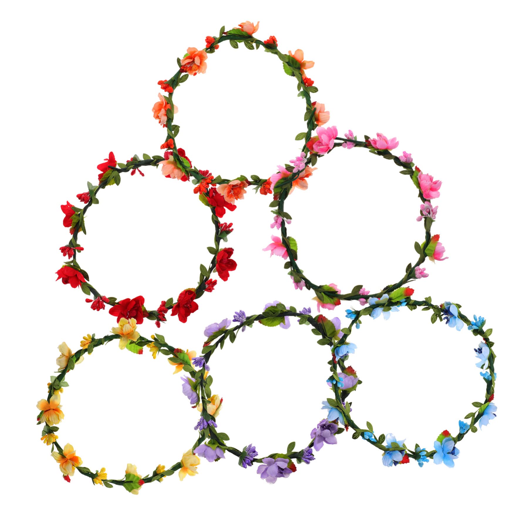 SOIMISS 18stücke Teiliges Blumenkronen Hochzeiten Elegante Haarkränze Mit Lebendigen Farben Für Bräute Brautjungfern Und Blumenmädchen Für Hochzeitsfeiern Und Fotoshootings