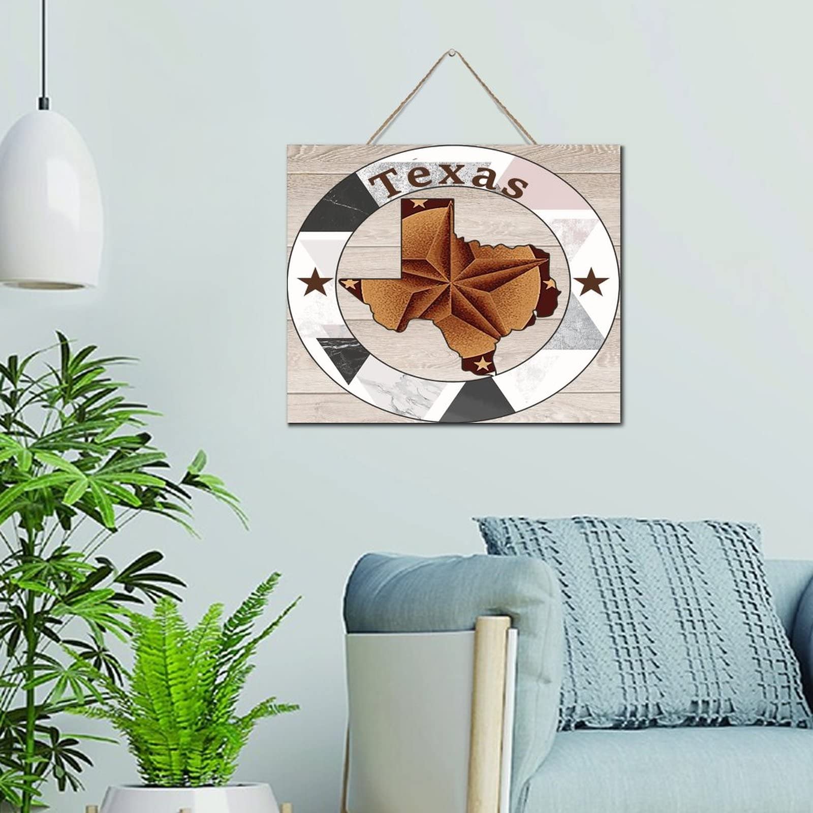 Décoration murale en bois Texas Lone Star pour salon rustique - 6