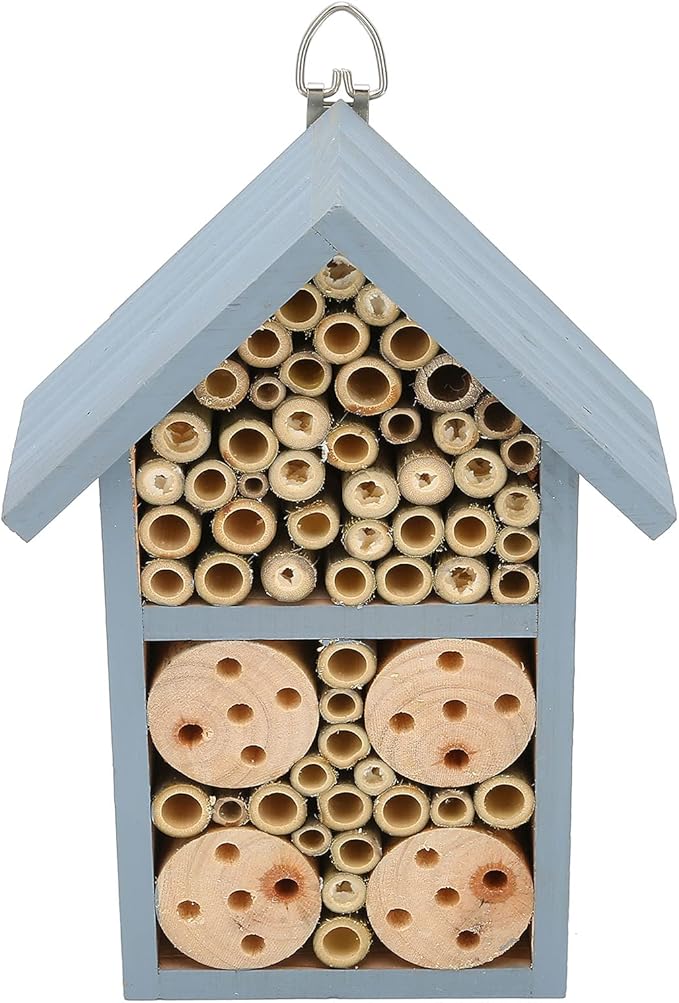 House Bee House Hotel Bee Hotel Shelter Wooden House Suitable for Insects Bees to Build Nests Decorate The Garden