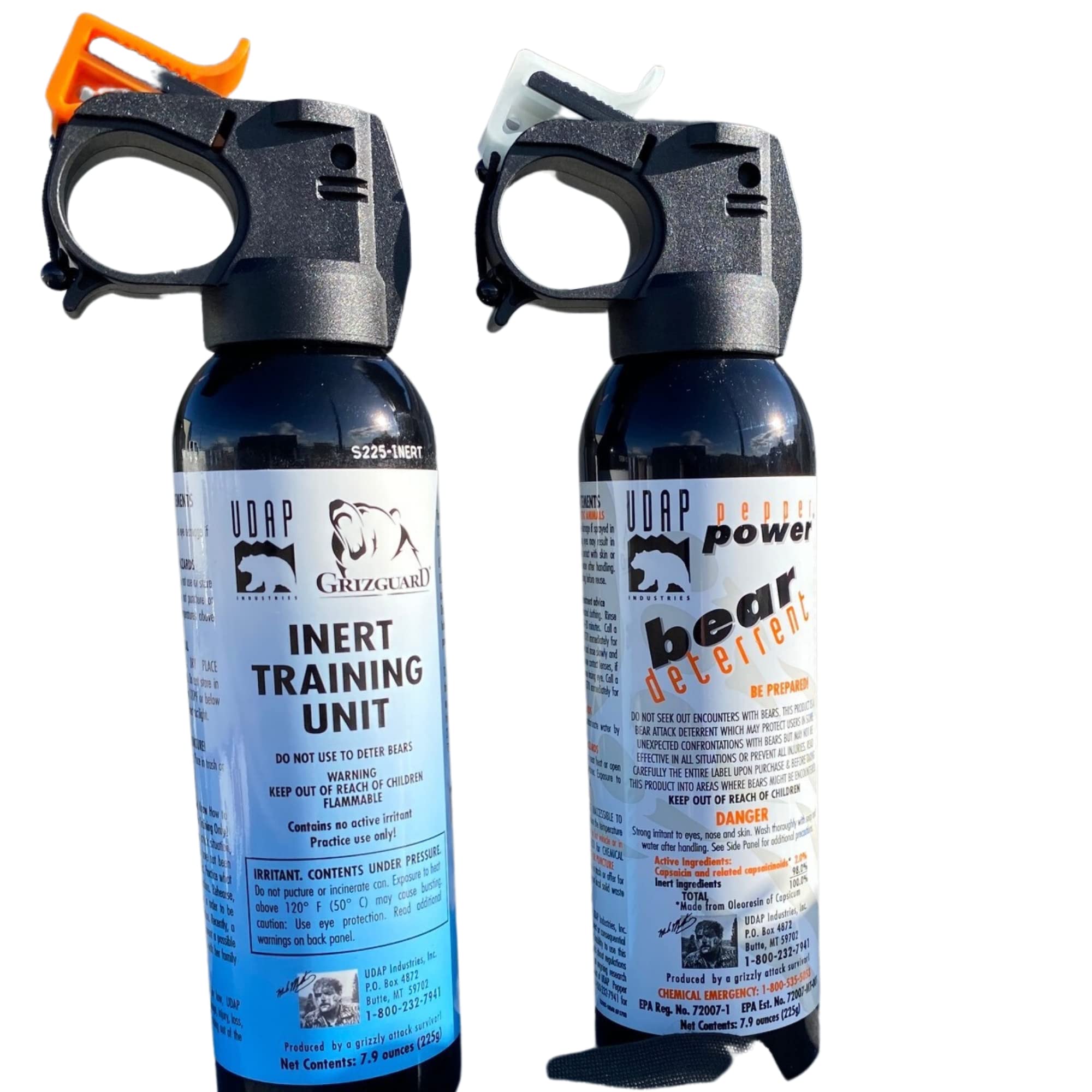 UDAP 12Hpip Premium Bear Spray with Hip Holster And Inert Training Unit (Fog), 7.9 oz/225g