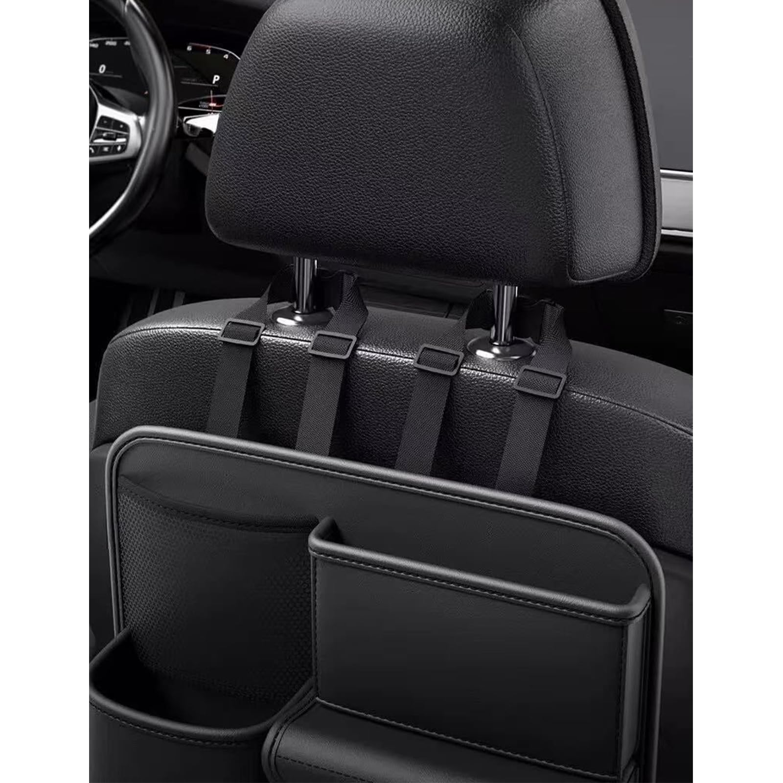 Generico Organizer Sedile Posteriore Auto per Mazda CX-60 2022 2023 2024 2025 2026, Universale Ecopelle Impermeabile Borsa Portaoggetti Multi-Tasca per SUV Berline Familiari