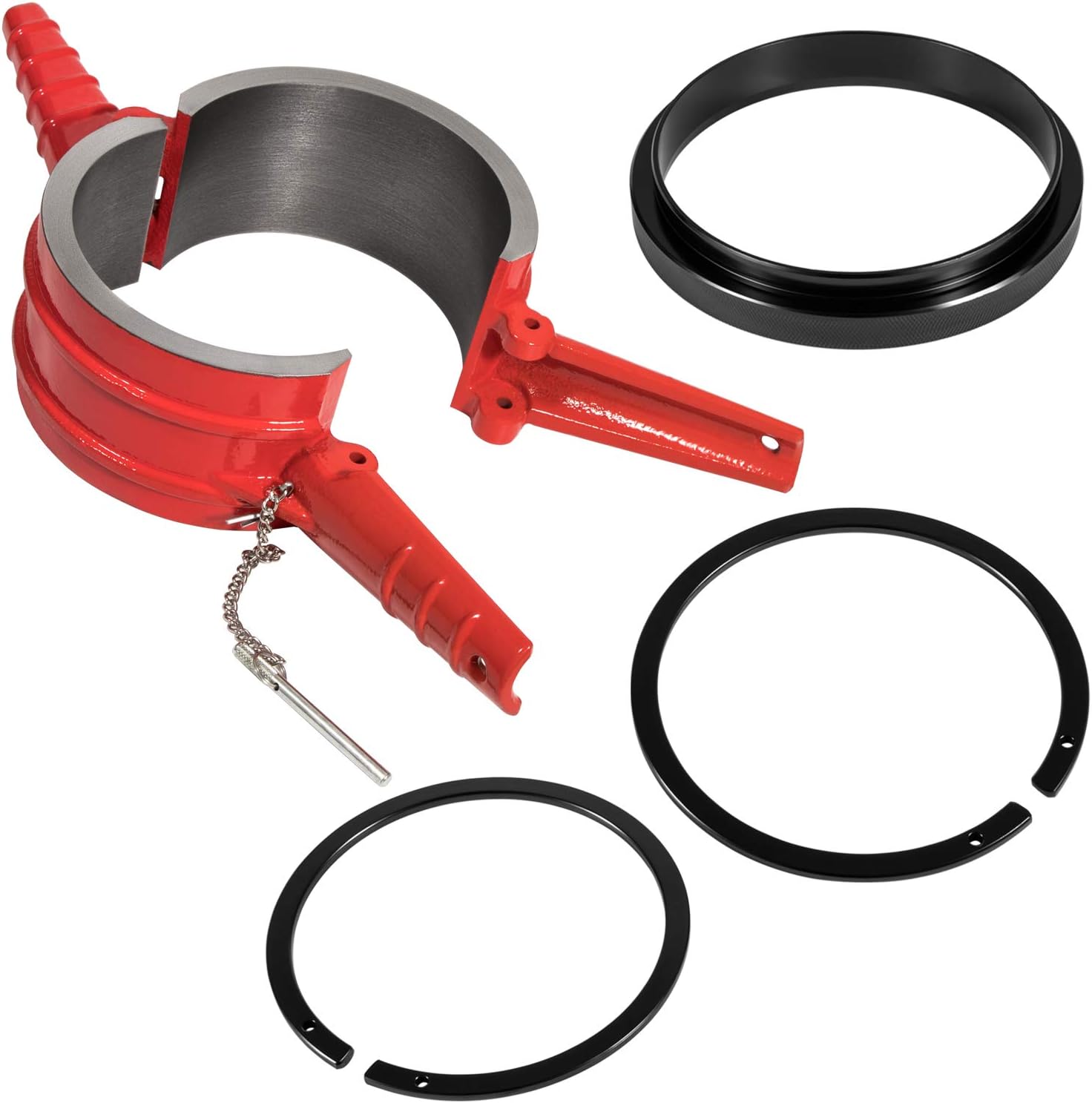7040 Piston Ring Compressor Tool+Adapter+Anti-Polishing Ring For Cummins ISX/QSX, Caterpillar 3400, C-15 5.4" bore Alternative PT-7040 5299448 5299447 5299339 (4 PCS)