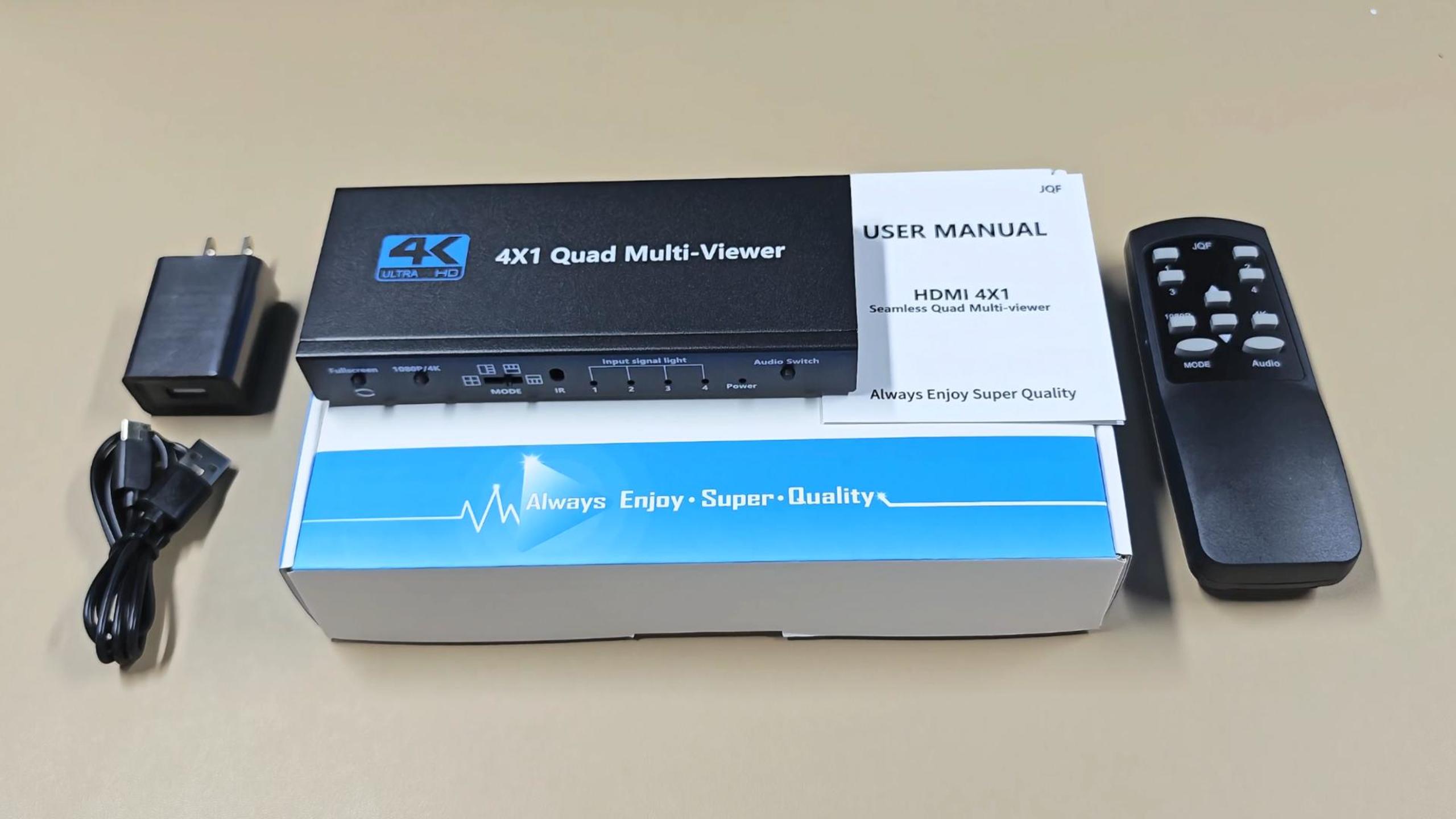 Conmutador Hdmi 4x1 Con Control Remoto Soporta 4K, Entradas A