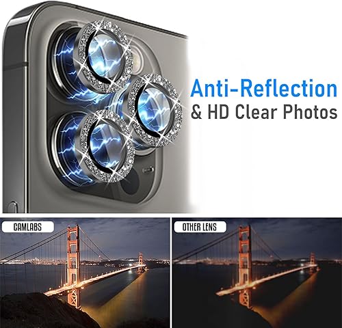 Miniatura 5 de 3+1 Protector de lente de cámara CamLabs iPhone 13 Pro y iPhone 13 Pro Max  Juego de 4 piezas antiarañazos, vidrio templado de dureza 9H, compatible