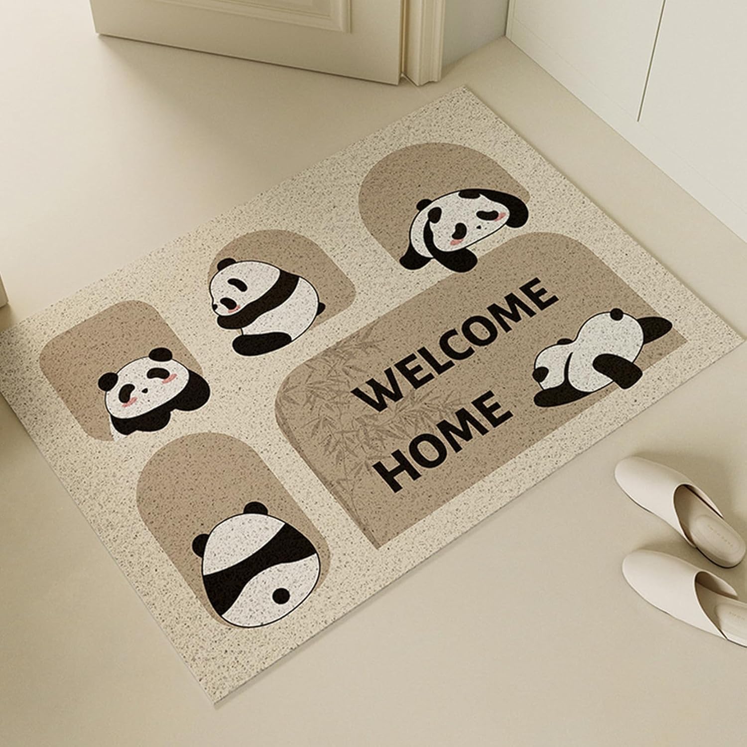 [DLAWF] 玄関マット 屋外 室内 おしゃれ 北欧 カーキ色 泥落とし 洗える 60*90cm かわいい 風水 大判 足ふきマッ