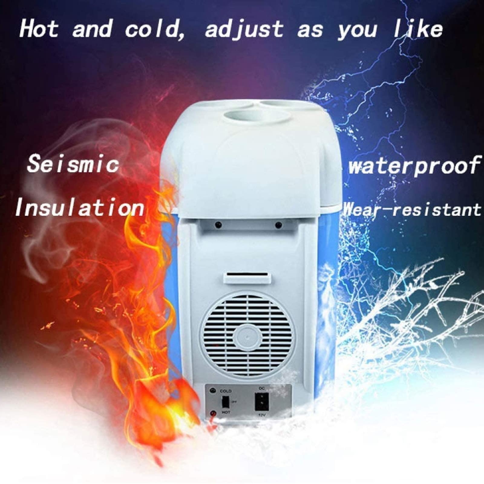 Mini nevera 7.5L coche hogar refrigerador Mini nevera 12V congelador refrigerador calentador caja de almacenamiento de alimentos para coche hogar Camping al aire libre,S