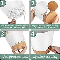 Vista 24 de GARDIFE 10/9/8 inch Plant pots, planters for Indoor Plants, self Watering Plant Pot, Flower pots, Black