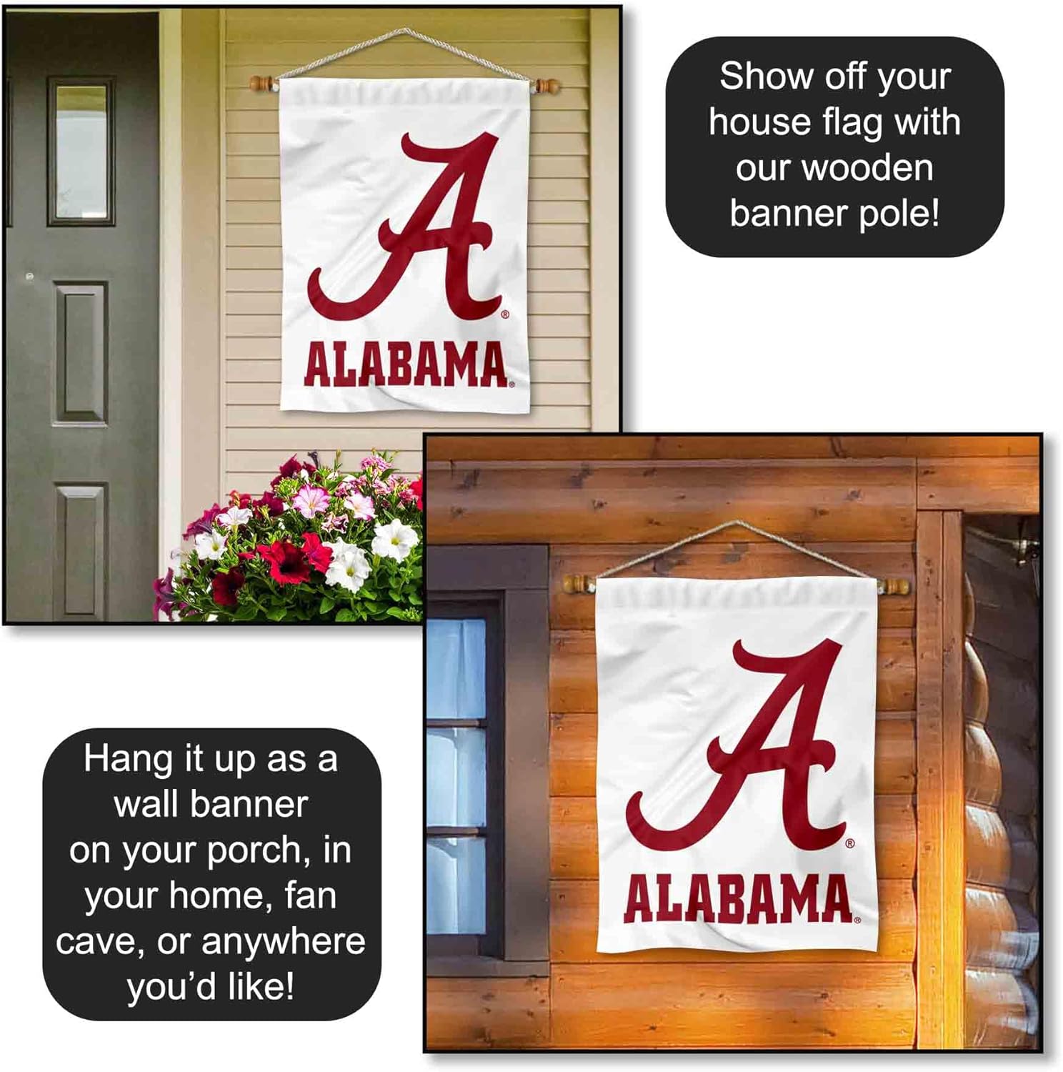 Alabama Crimson Tide Banner House Flag - Image 5