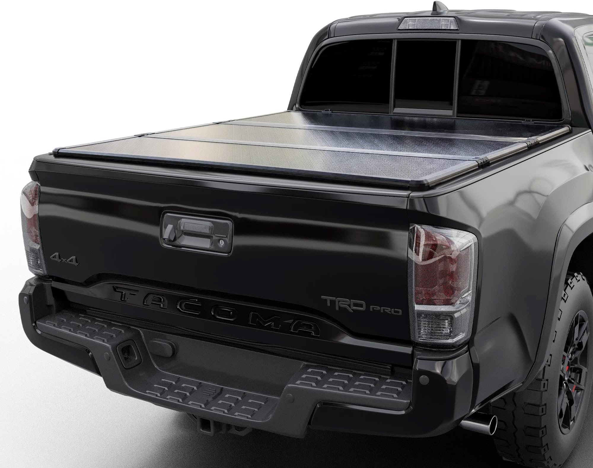 Soft Tri-Fold Tonneau Cover For 2016-2024 Toyota Tacoma 5FT Bed - Clamp-On, Black