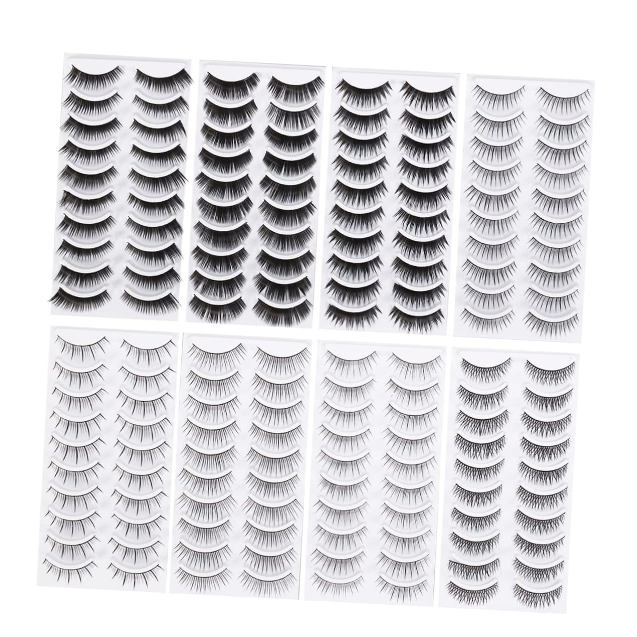 Didiseaon 240paia Eyelashes Wispy Cat Eye Faux Lashes for Women Thick Clusters for Everyday Makeup and Special Occasions