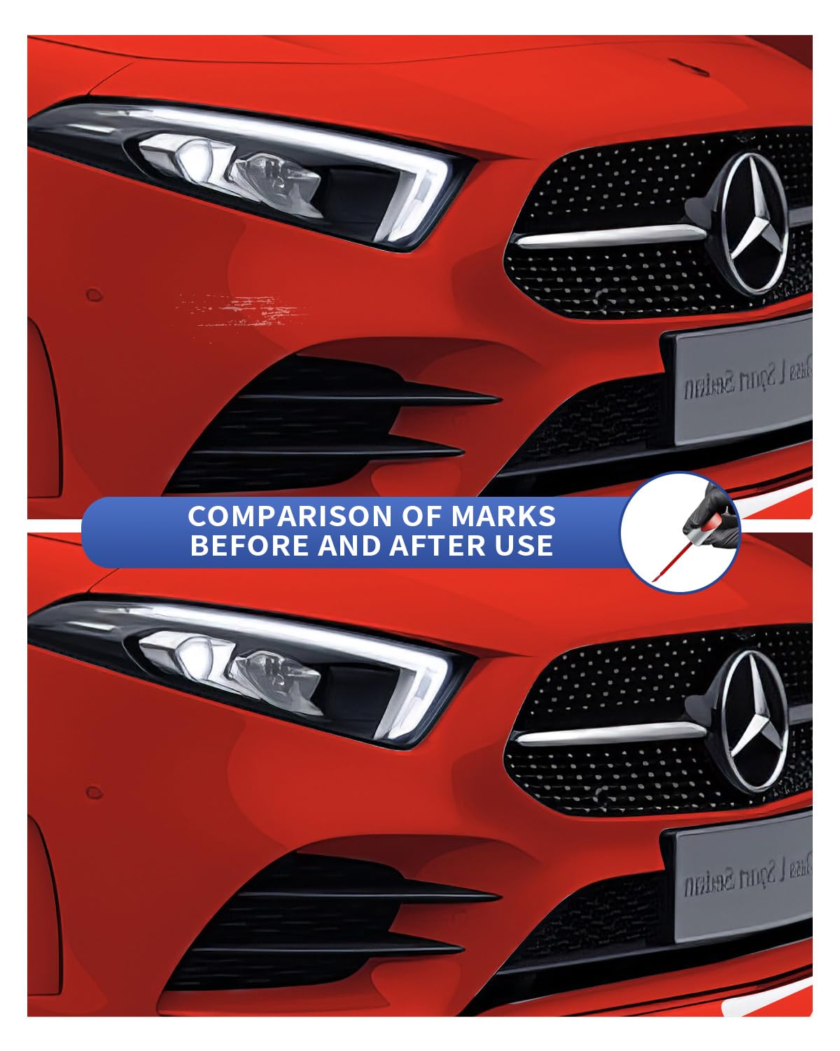 PARTS4EV Tinta de retoque vermelha Mars 590/3590 compatível com