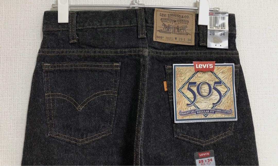 Amazon.co.jp: デッド 先染め ブラック黒 90s USA製 リーバイス 505 