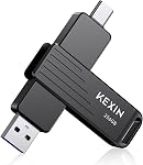 KEXIN 512GB Portable External USB Solid State Drive Type-c and USB 3.2 Dual Interface, USB C Flash Drive up to 1050MB/s Dual USB Swivel Memory Stick for iPhone 15/16/17, Smartphone, Tablet, Laptop