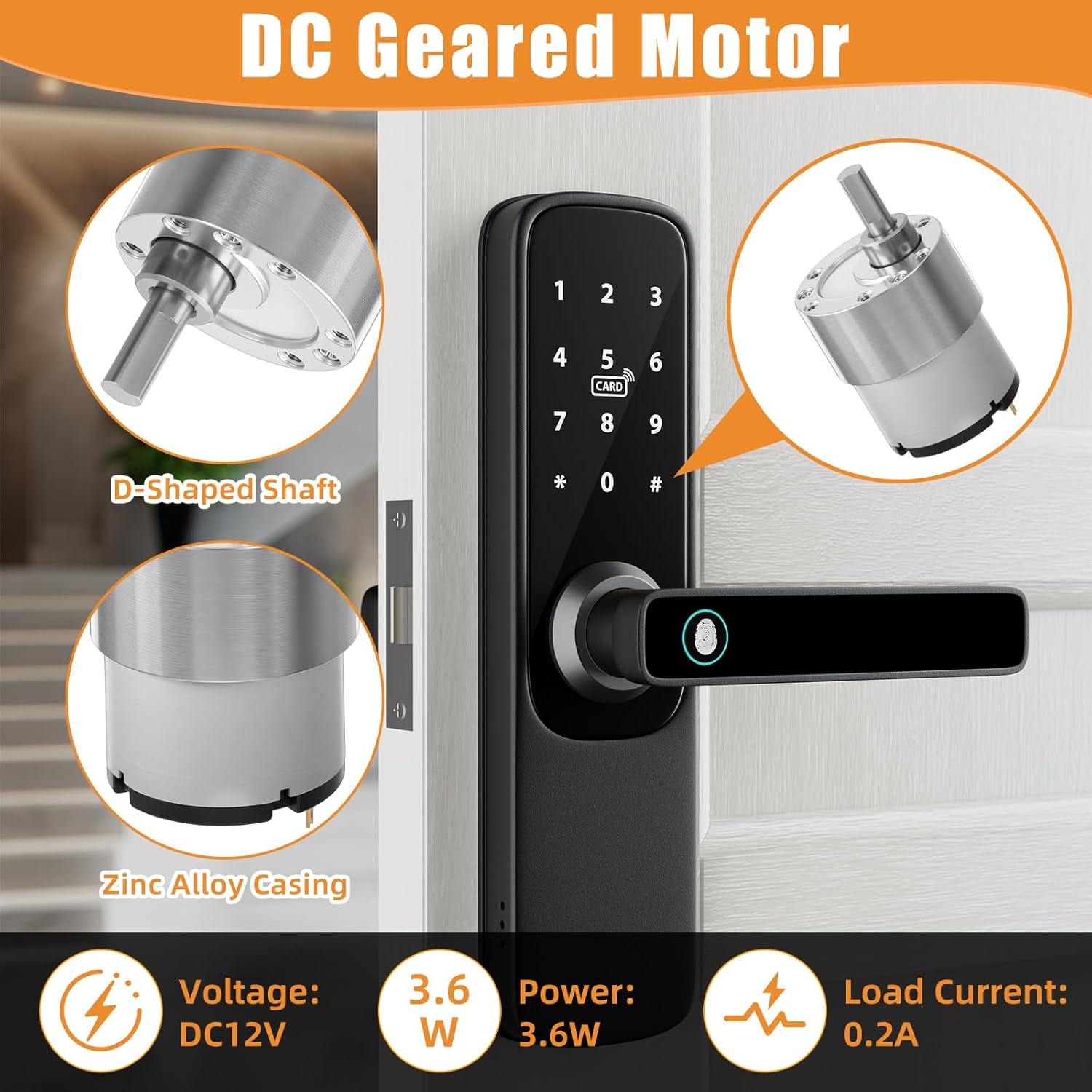 Copkim 12V DC Geared Motor Kit (600RPM Speed), JGB37-520 Motor with CCM6N PWM Controller, 6mm D-Shaft Flange and Bracket