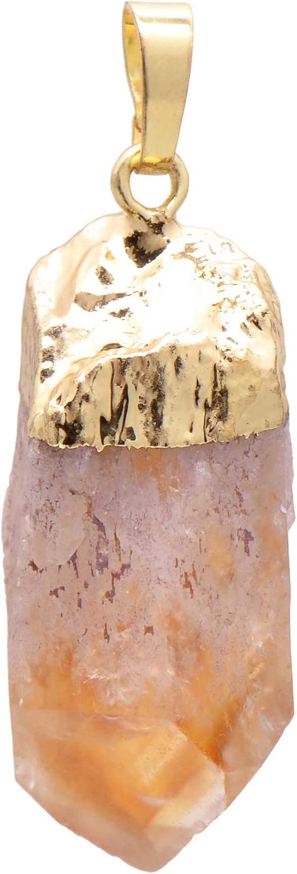 Paialco Natural Rough Rock Raw Yellow Citrine Pendant Necklace 18"