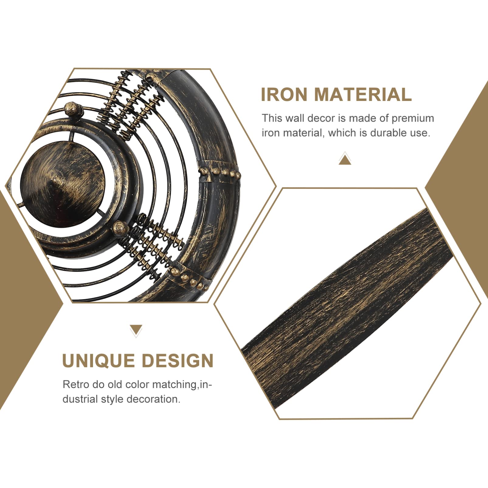 VOSAREA Antique Propeller Metal Retro Propeller Wall Decor: Aviation Airplane Wall Art Decor Wrought Iron Wall Decorative Pendant for Bar Cafe Living Room Kitchen Decorations Boat Propeller Wall Art